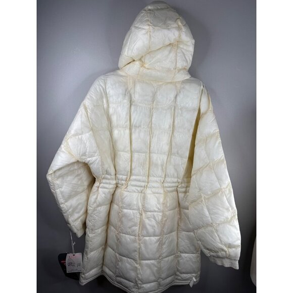 Free People Movement Patricia Packable Poncho Padded Puffer Jacket Ivory Small - Picture 7 of 7